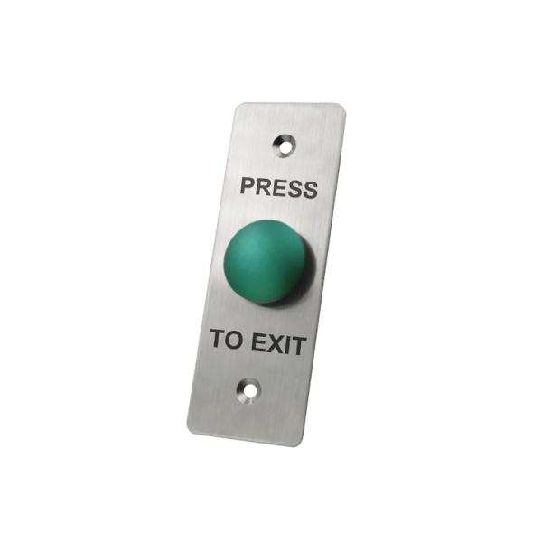 Durable 304 Stainless Steel Exit Button , Flat Mushroom Switch Push Button For Access Control