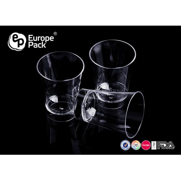 70ml Round Dessert Cups Disposable Ice Cream Container Clear Color