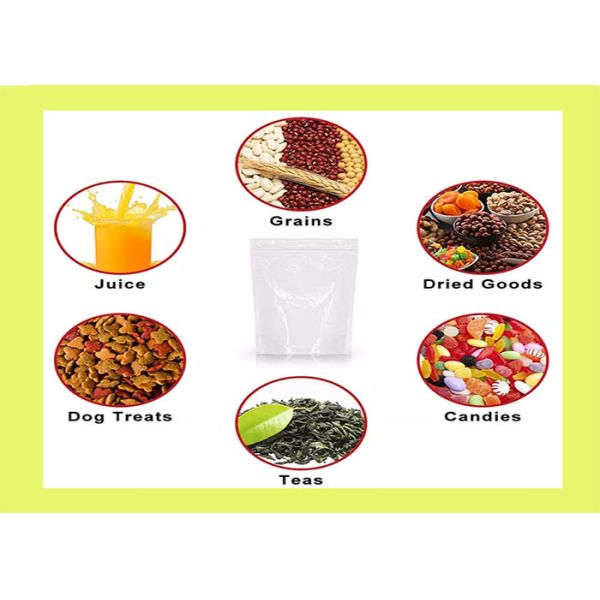 Plastic Transparent Flat Bottom Stand Up Zipper Pouch With Hanger