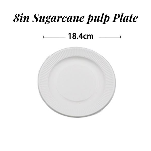 US Biodegradable Sugarcane Bagasse Tableware Plate Carry-out Tableware Multi Color