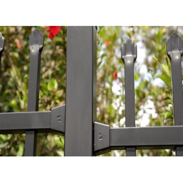Powder Coated Pregalvanized Spear Top Security Garrison Fencing