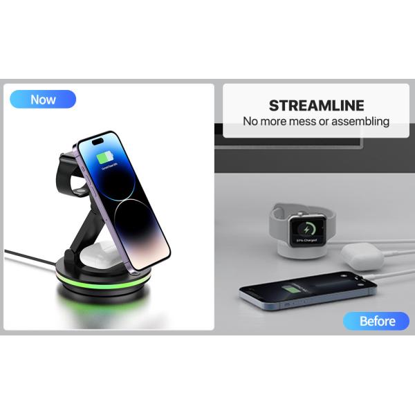 ABS PC Material Magnetic Wireless Charger for Fast Charging with Wireless Charging Method