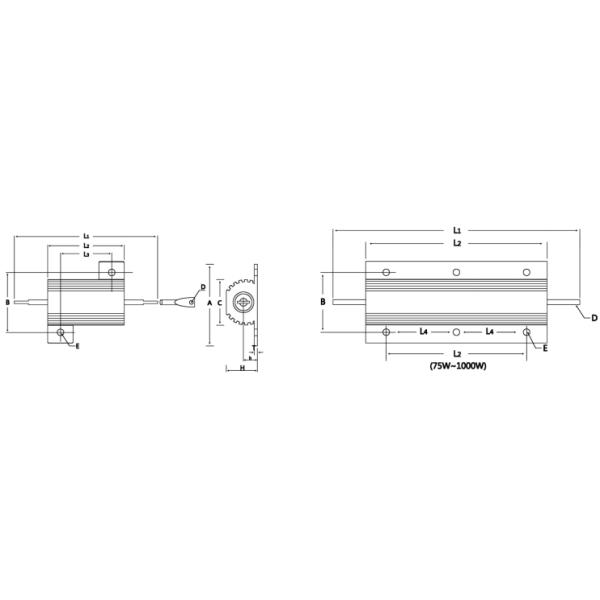 Tiny Size RX24 10W 15RJ Wirewound Resistor