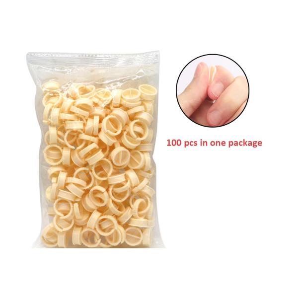 Disposable Microblading Accessories Tattoo Pigment Ring Cups Soft Silicone And Plastic Material