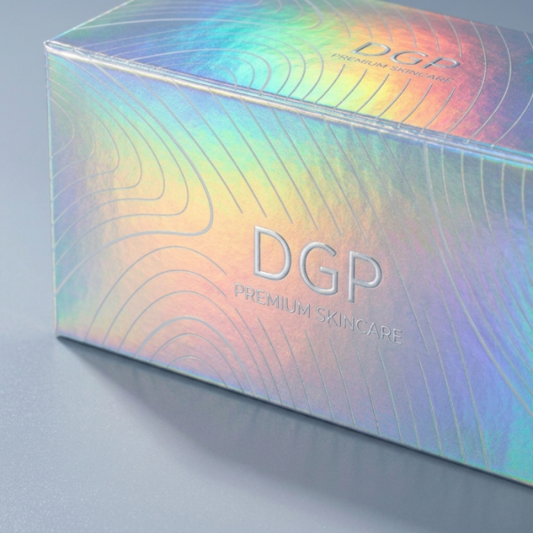 Luxury Gold Silver Gradient Skincare Packaging Box