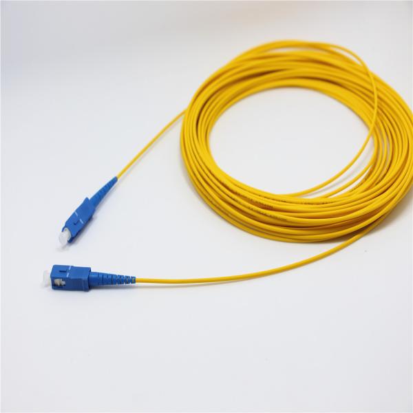 9 /125μm Simplex 10M 2.0mm SC UPC - SC UPC Fibre Optic Patch Cable G657A1 LSZH Yellow For CATV And CCTC Application