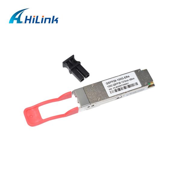 100Gb/s QSFP28 ER4 Optical Transceiver Module 40KM Hot Pluggable Duplex LC LAN WDM APD SMF RoHS-6 Compliant