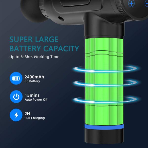 2400mAh 10 Heads Handheld Massager Gun