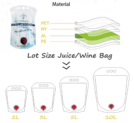 Drinking Packaging 150 Micron Stand UP Pouch With Spout / Spigot
