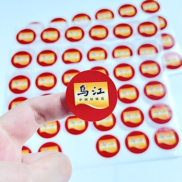 Custom Printed Circle Sticker Logo Biodegradable Round Self-adhesion Private Packaging Labels Sticker Sheet