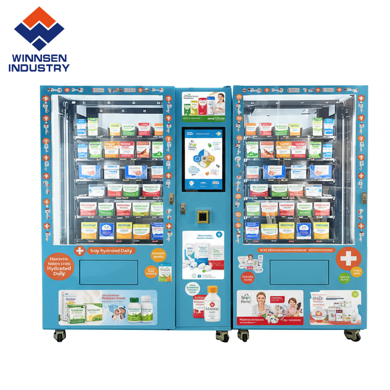 Quality Smart Refrigerated Medicine Vending Machine With Touch Screen And Smart Advertising System for sale