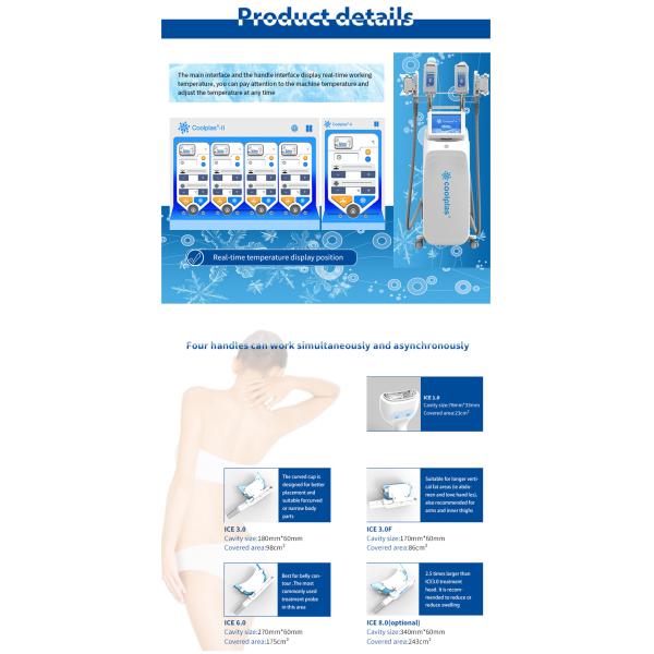 Fat Coolplas Body Firming Touchscreen Cellulite Reduction Machine