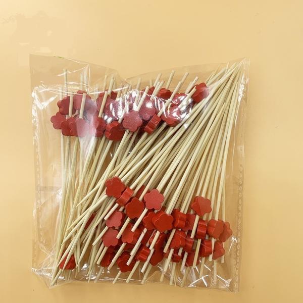 Initial Payment Natural Bamboo Fruit Fork Straight Style Disposable Biodegradable