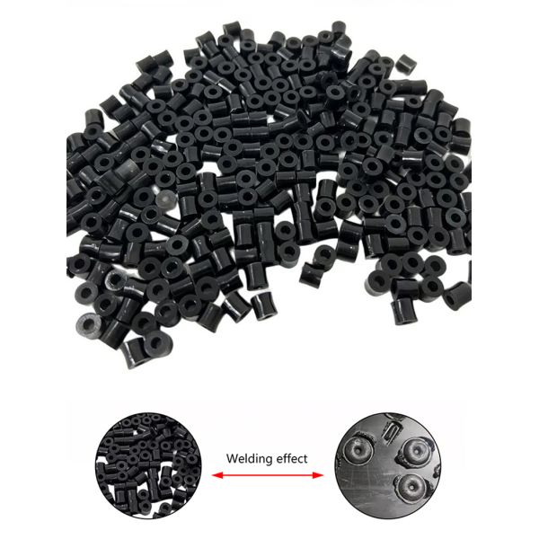 Industrial welding equipment in operation