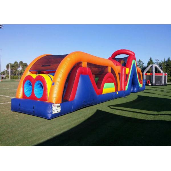Inflatable Bouncy Castle Assault Course , Warrior Dash Blow Up Obstacle Course Rental