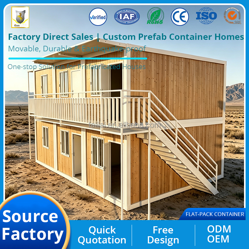 Ready-made 20ft Prefabricated Flat Pack Tiny Home Mobile Container House Portable Modular Container Shop House with Glass