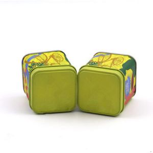 Quality Stackable Mini Square Tin Box Rectangular Metal Containers For Pepper Spice for sale