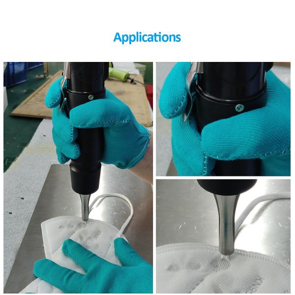 800W 28KHz Handheld Ultrasonic Generator Mask Ear Loop Spot Welding Machine Manually Used Device With Welding Head