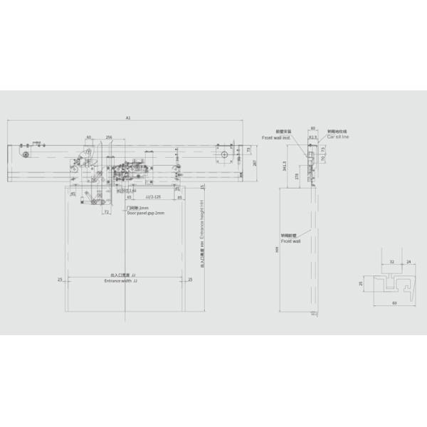 Center Opening Lift Door Operator 220V For Passenger Elevator