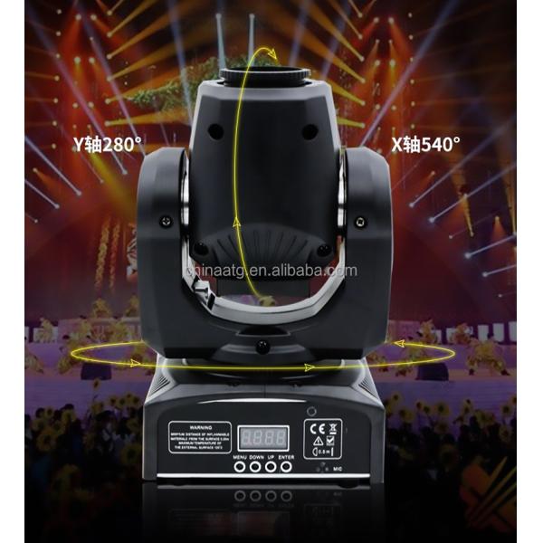 Party DJ DMX 512 Moving Head Stage Light 5000K With Remote Controller