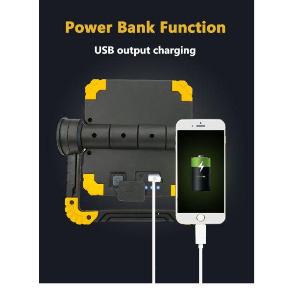 1A 5V Portable LED Work Light Stand TPR Hyper Tough Rechargeable