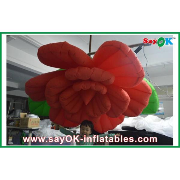 Wedding Inflatable Lighting Decoration / Red Inflatable Flower Lighting