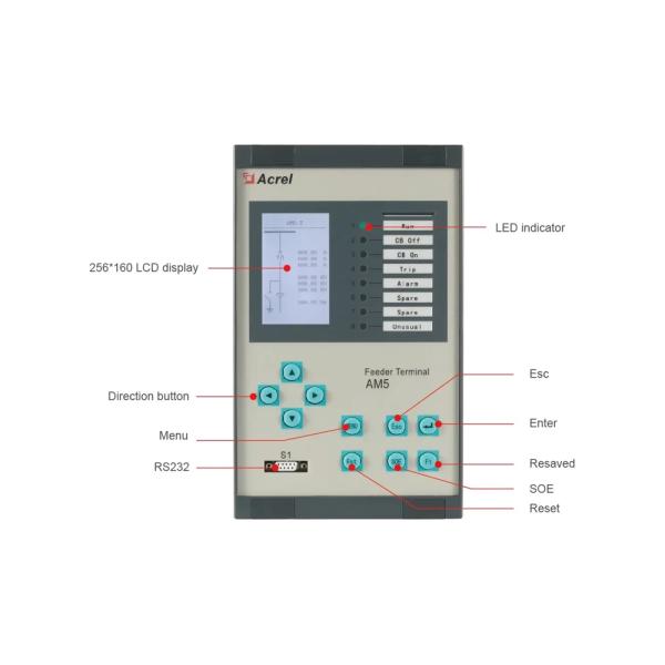 LCD LED AM5SE Medium Voltage Line Protection Relay
