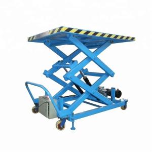 Quality Outdoor Scissor Lift Table Power 3kw Hydraulic Lift Trolley Cargo Lift Platform for sale