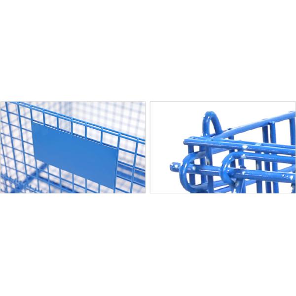 Plastic Spray Steel Wire Mesh Container Foldable Storage Cage Wire Container Steel Pallet Box