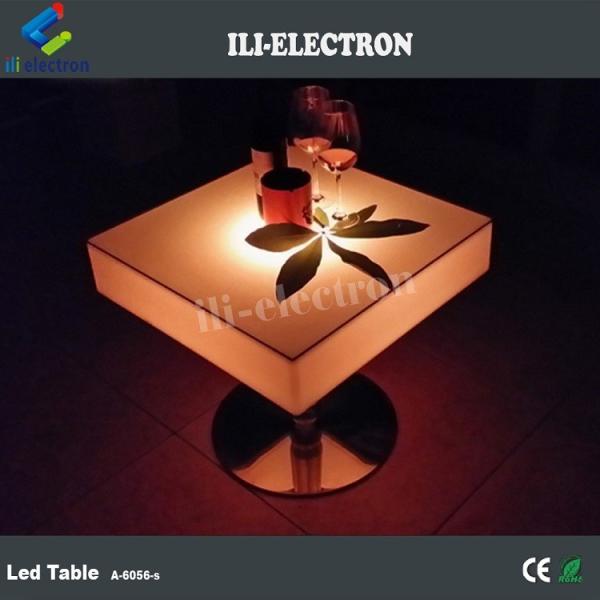 commercial used PE plastic LED glowing table
