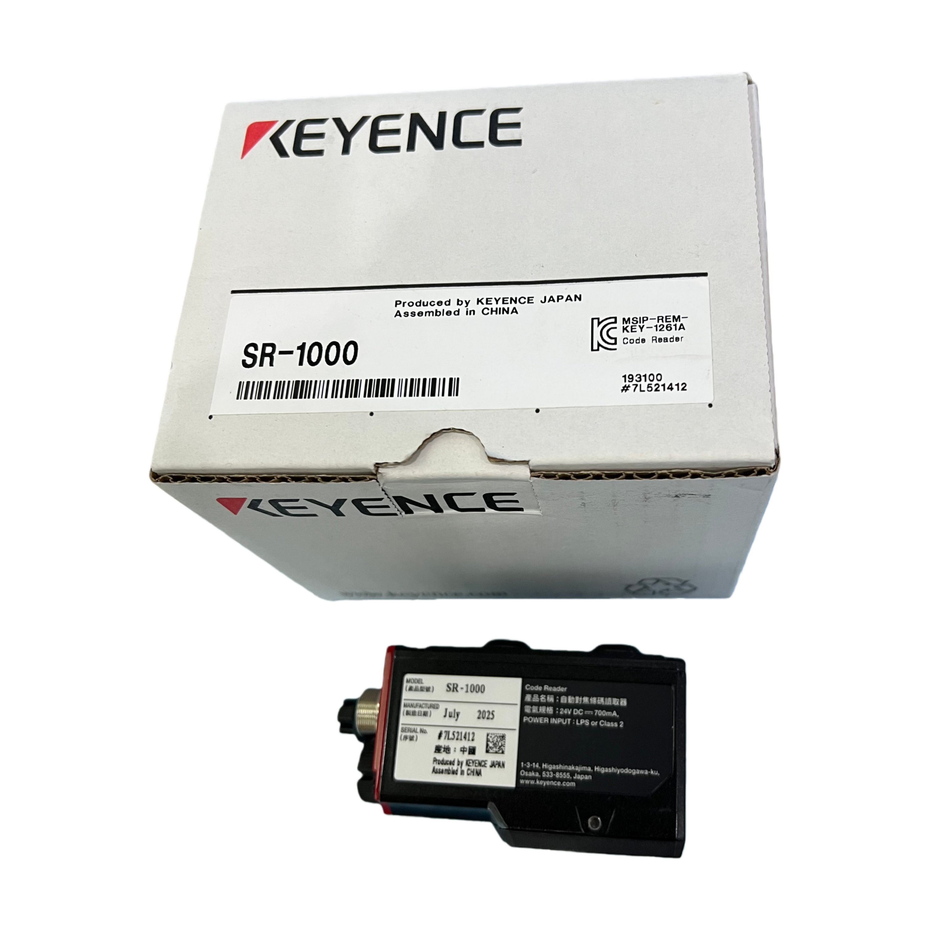 KEYENCE SR-1000 Autofocus Barcode Two Dimensional Code Reader Used he Packaging and
