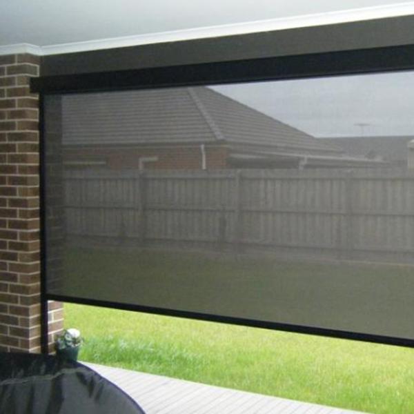 Remote Control Waterproof Outdoor Zip Track Blinds UV Resistant