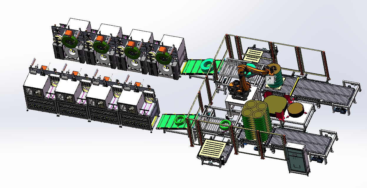 LDPE HDPE Automatic Palletizing System PE Palletizing Robot With Partition