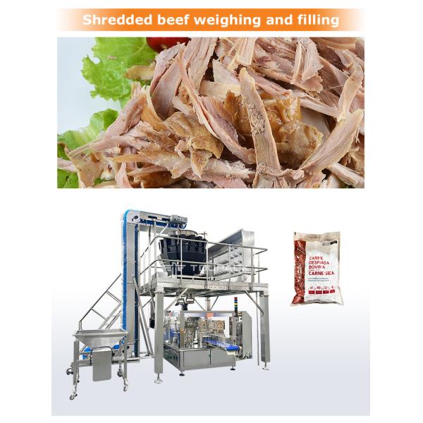 Combination weigher MAP Packaging Machine with Multihead Weigher for Fresh Meat & Ready Meals