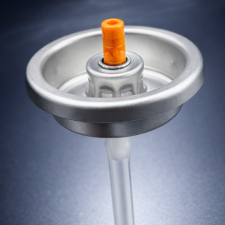 Example of valve applied in cosmetic aerosol packaging
