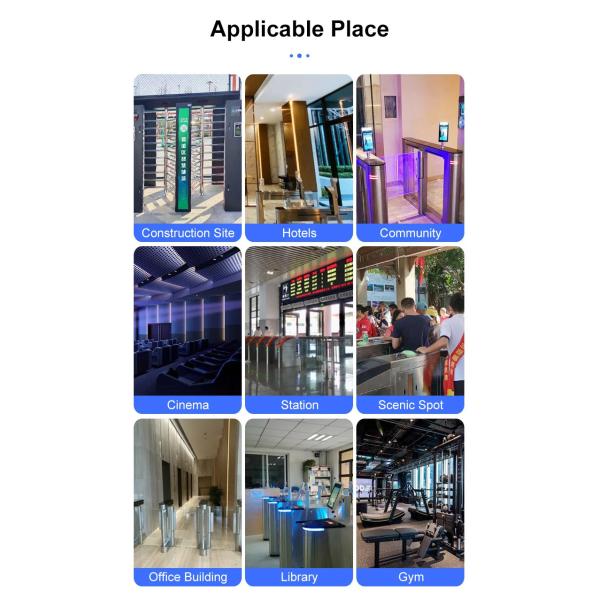 Turnstile operational view demonstrating passage control and user interface features