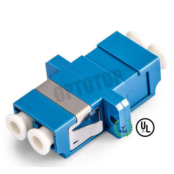 Connector LC UPC Optical Fiber Adapter Simplex With Shutter , Blue Color
