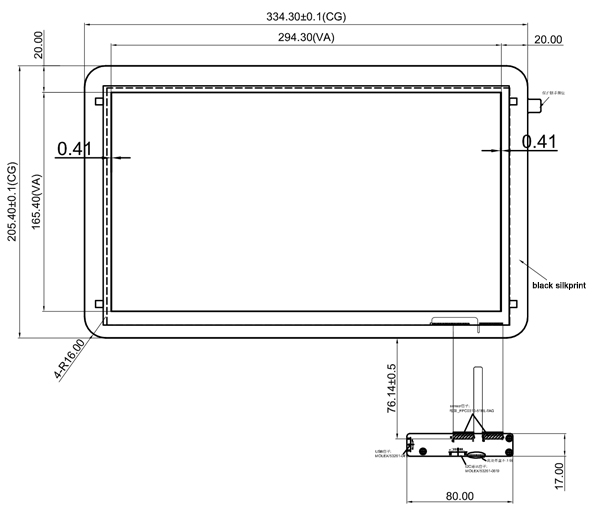 13.3'' Industrial Capacitive Touch Panel / Capacitive Touch Screen For Industrial Devices , COB Type With USB Interface