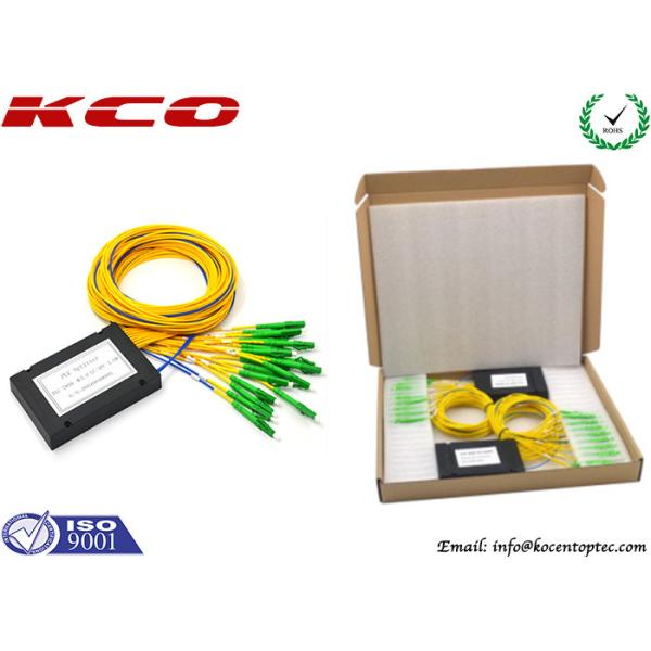 CATV PLC Fiber Optic Splitter Coupler 2x16 Plastic Module SC UPC Connector
