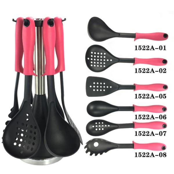 Haisheng 7pcs Cookware Set Including Nylon Kitchenware Utensil Sets for Kitchen Wares