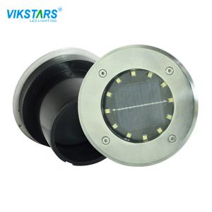 Quality ODM 3W Round Solar Ground Lights Outdoor 160lm/ W For Garden for sale