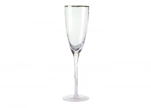 Quality Hotel 27mm Lead Free Crystal Champagne Glasses , Spirits Stemmed 3 Ounce Martini Glasses for sale