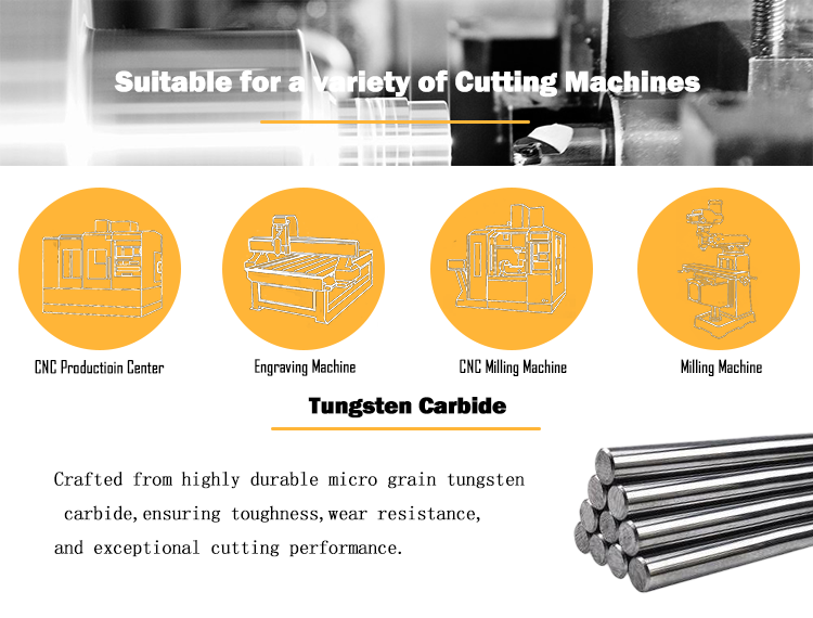65° Full-thread Tungsten Carbide End Mill for M2 to M48 Threading with Single-tooth Design