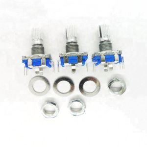 Quality Hot selling Rotary Encoder Coded Switch EC11 Digital Potentiometer With Switch Five-legged Long 15MM Plum for sale