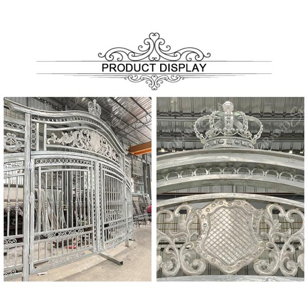 Modern Screen Main Entry Rod House Storm Security Black Single Double Modern Wrought Cost Iron Front Doors