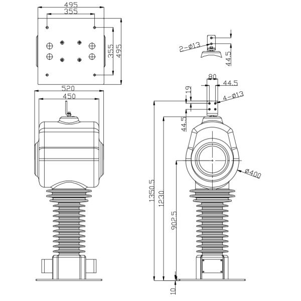 Multifunctional 52kV Medium Voltage Dry Type Transformer Long Service Life