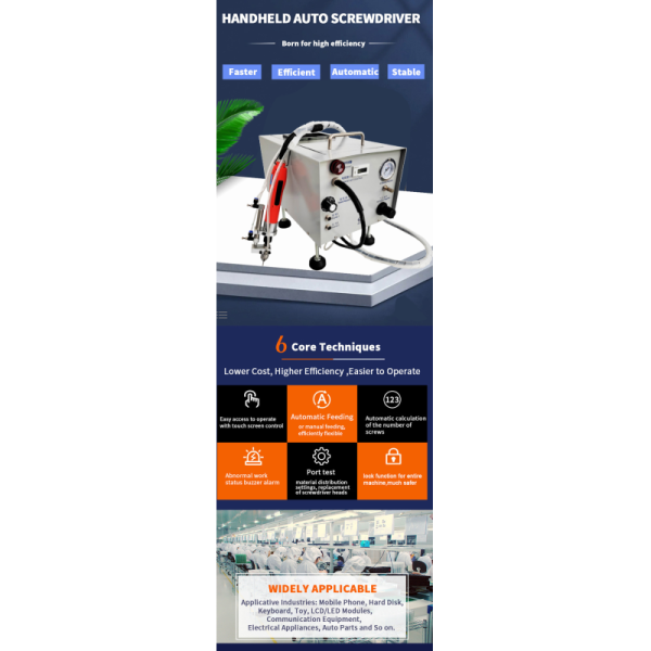 Portable Automatic Screwdriver Conveyor Screw Feeder Automatic M4 Auto Fastening Locking Machine Screw Assembly