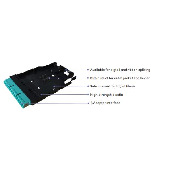 MTP LC Fiber Patch Panel Laminated Steel With 12x12F MPO
