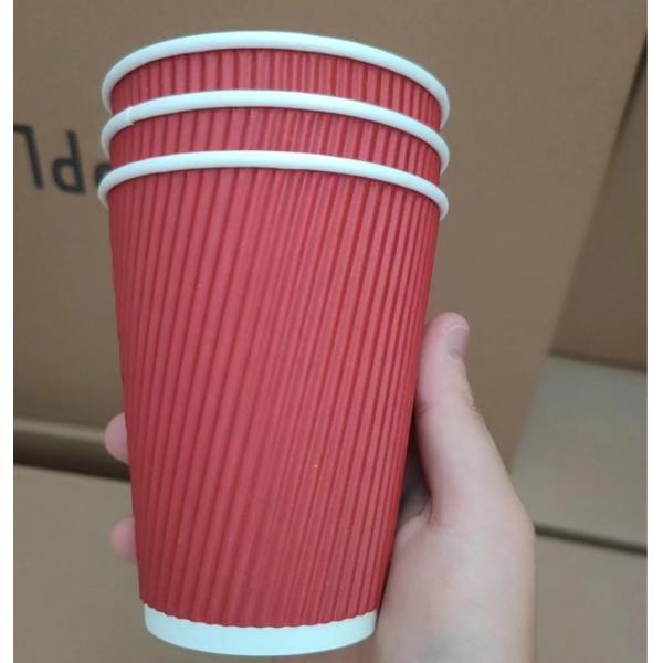 12oz Double Wall Eco-Friendly Disposable Corrugated Paper Cup with Customization