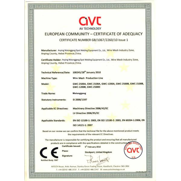 Building Wire Mesh Making Machine , Fence Mesh Welding Machine ISO CE Certificate